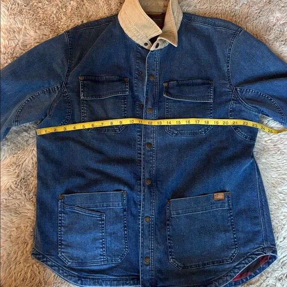 L.L. Bean Signature Chore Coat with Flannel Liner - Picture 4 of 6